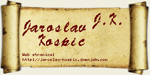 Jaroslav Košpić vizit kartica